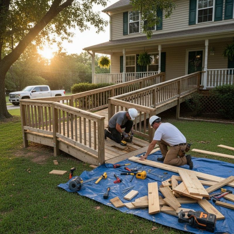 Wood Ramp Repair in Overland Park, KS
